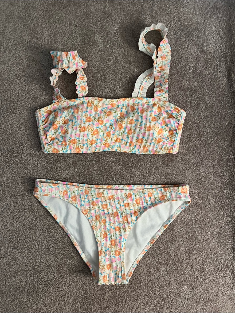 Target Xhilaration Floral Ribbed Bikini Set